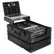 B-Stock Scratch & Dent: ProX XS-DJMS11LTBL, Flight Case for Pioneer DJM-S11 Mixer with Sliding Laptop Shelf - Black on Black Hot on Sale