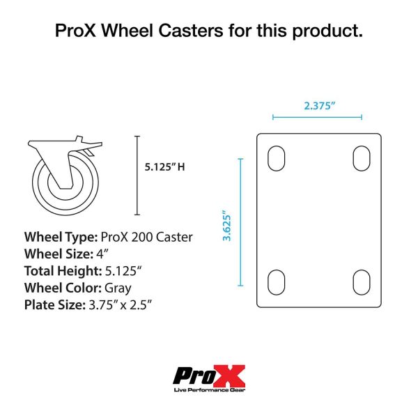 ProX XS-UTLD1 Utility-Storage Case with 4  Caster Wheels - 47.2  x 23.6  x 23.6  Online Hot Sale