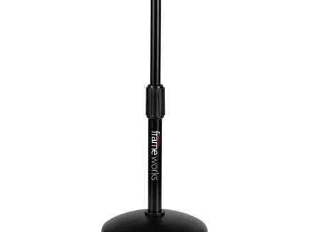 Gator Frameworks GFW-MIC-0501 Desktop Microphone Stand with Round Weighted Base and Adjustable Height Online Sale