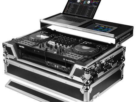 Odyssey FZGSFLX10W1M 1U Flight Case with Glide Style Laptop Platform and Wheels for Pioneer DDJ-FLX10 Supply