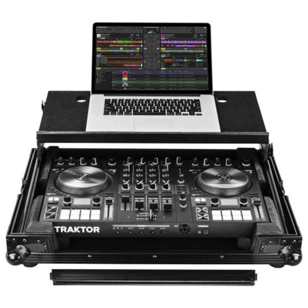 B-Stock: Odyssey FZGSTKS4MK3BL DJ Flight Case for Black Native Instruments Traktor Kontrol S4 MK3 with Glide Platform For Sale