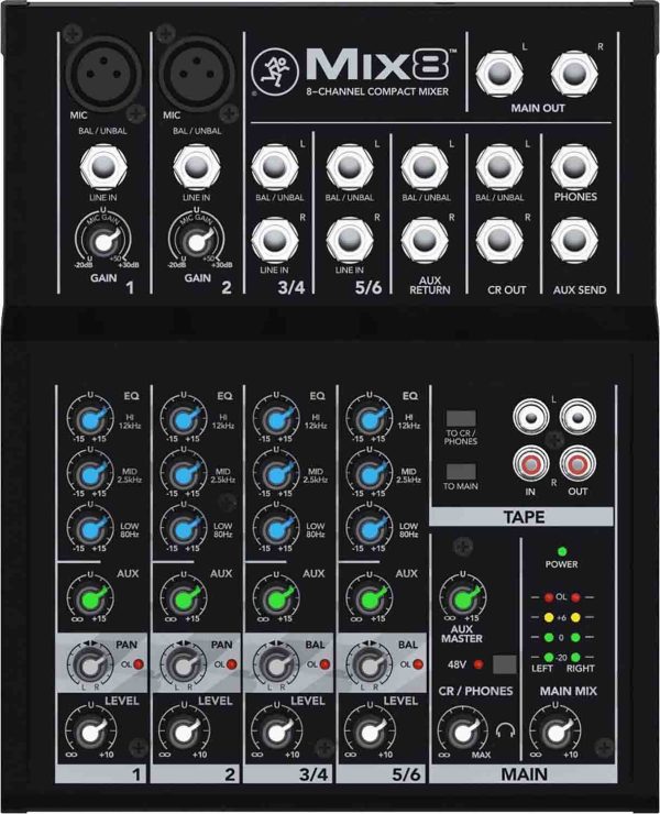 Mackie Mix8 8-Channel Mix Series Compact Mixer Cheap