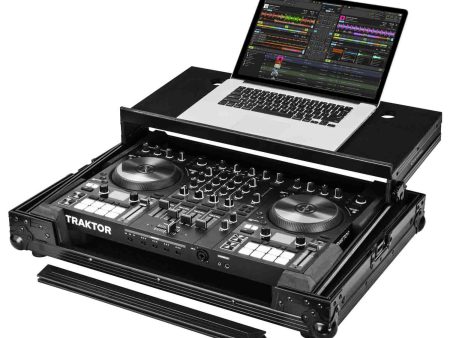 B-Stock: Odyssey FZGSTKS4MK3BL DJ Flight Case for Black Native Instruments Traktor Kontrol S4 MK3 with Glide Platform For Sale