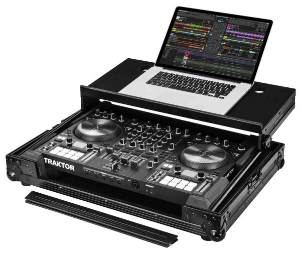 B-Stock: Odyssey FZGSTKS4MK3BL DJ Flight Case for Black Native Instruments Traktor Kontrol S4 MK3 with Glide Platform For Sale