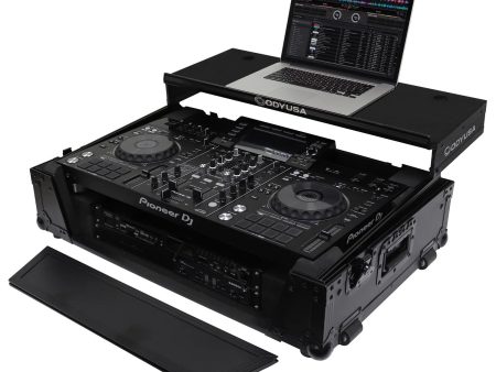 Odyssey FZGSXDJRX2W2BL DJ Flight Case for Black Pioneer XDJ-RX XDJ-RX2 with 2U Rack Space And Glide Platform Online Hot Sale