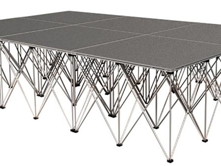 IntelliStage ISTAGE1288, 192sq Ft, 8-Inch High Complete Stage System With 6 Pieces Of 8-Inches Matching Risers Online now