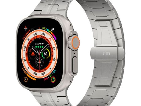 Apple Watch Ultra 1 2 (49mm) Just Mobile Titanium Rem - Sølv For Discount