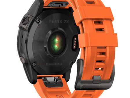 Universal Garmin 26mm QuickFit Tech-Protect Iconband Line Silikone Rem - Orange Discount