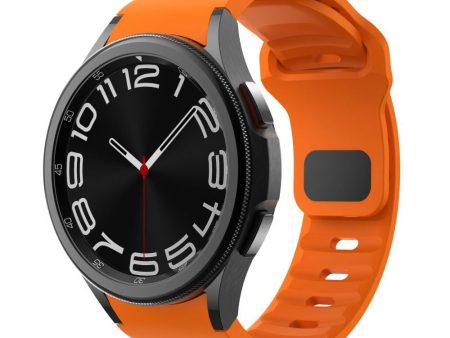 Samsung Galaxy Watch 4   5   6   7   FE Tech-Protect Silicone Line Urrem - Orange For Discount