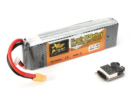 ZOP Power 11.1V 5500mAh 3S 45C Lipo Battery XT60 Plug With Remote Battery Monitor For Sale