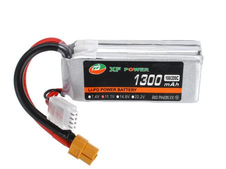 XF POWER 11.1V 1300mAh 100C 200C 3S Lipo Battery T60 Plug for RC Racing Drone on Sale