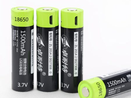 ZNTER 18650 3.7V 1500mAh USB Rechargeable 18650 Lipo Battery Fashion